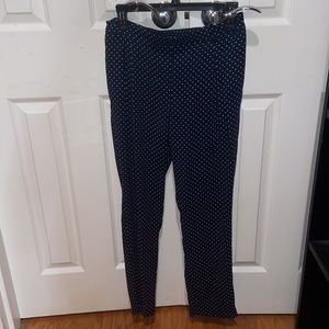 Leyla Women's Blue and White Polka Dot Pants S